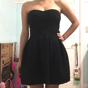 Strapless Black Mini Dress